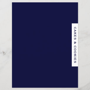 Recipe Divider Cakes & Cookies Navy & White