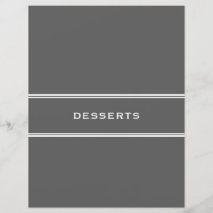 Recipe Divider Desserts Gray