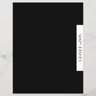 Recipe Divider Main Dishes Black & White