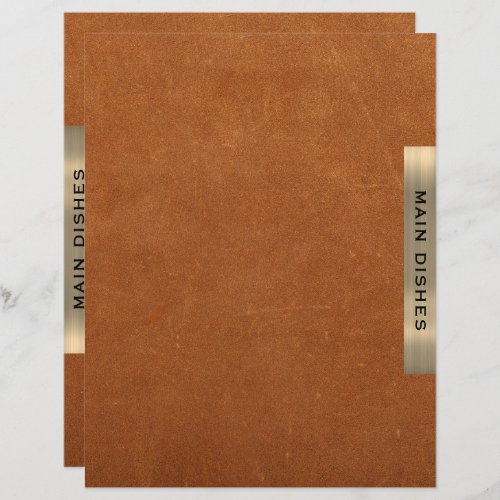 Recipe Divider  Main Dishes  Sable Leather Gold