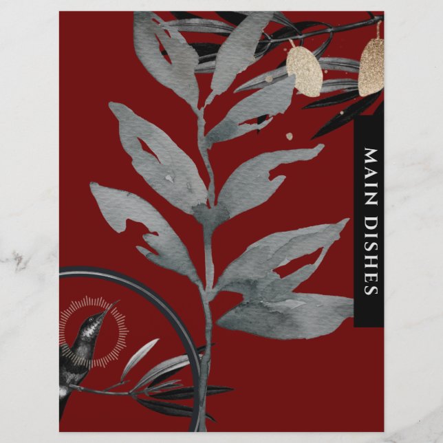 Recipe Divider | Main Dishes | Watercolor (Front)