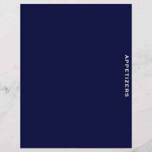 Recipe Divider Navy & White Appetizers