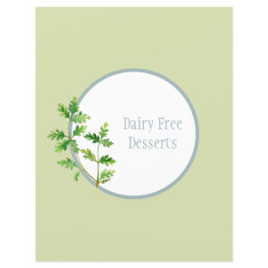 Recipe Divider Page - Green Herb Binder Insert