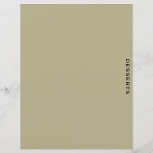 Recipe Divider Sage & Black Desserts