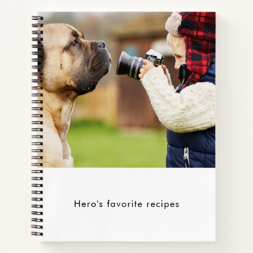 Recipe dog pet photo food meal notebook
