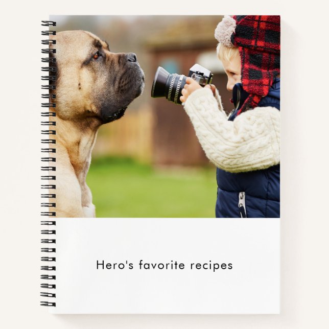 Recipe dog pet photo food meal notebook (Front)