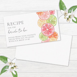 Recipe Elegant Citrus Bridal Shower Enclosure Card