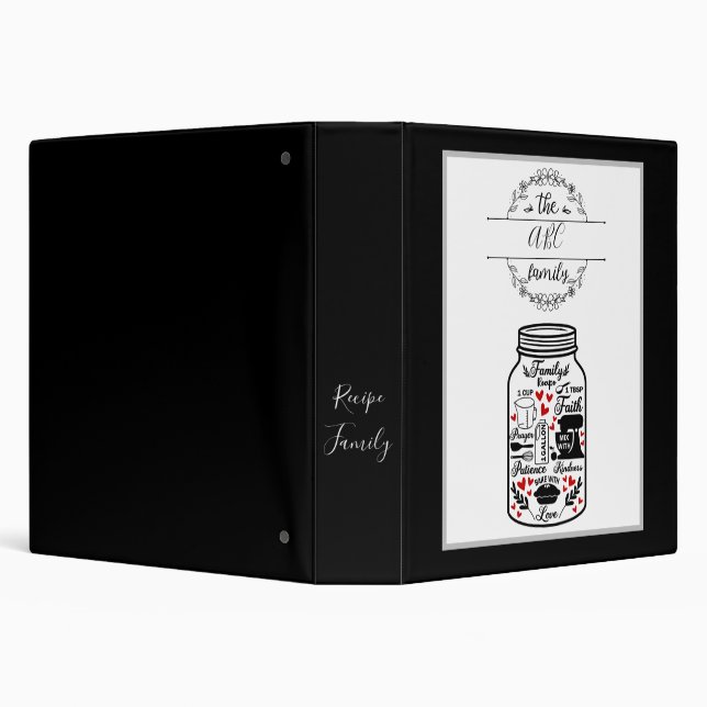 Recipe Family  3 Ring Binder (Background)