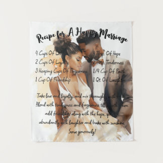 Recipe For A Happy Marriage Wedding Gift Tapestry