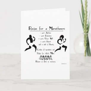 Recipe For a Marathoner Congratulations Card