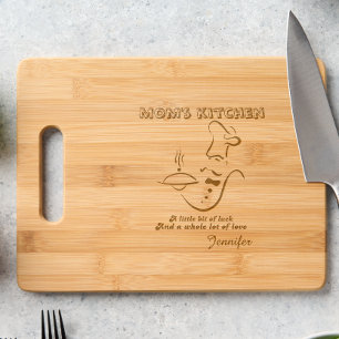 Recipe for a Special Mom Personalized Hardwood  Engraved Cutting Board