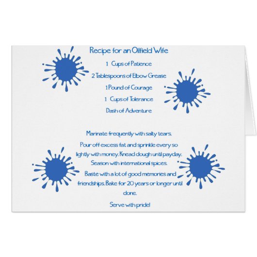 Recipe for an Oilfield Wife (Front Horizontal)
