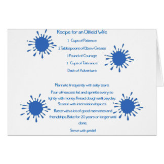 Recipe for an Oilfield Wife Cards