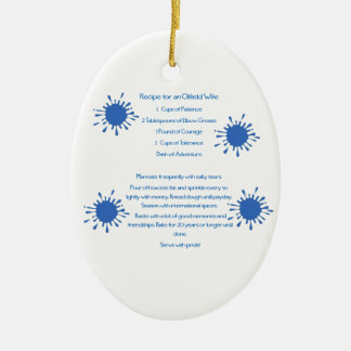 Recipe for an Oilfield Wife Ceramic Ornament