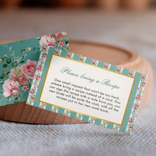 Recipe For Bride Garden Party Love Shack Fiance Enclosure Card