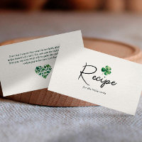 Recipe For Bride Green Shamrock Bridal Shower