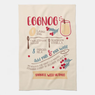 Recipe for eggnog kitchen towel