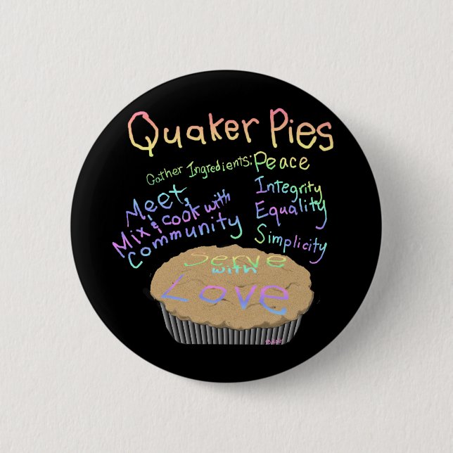 Recipe for Quaker Pies Button (Front)