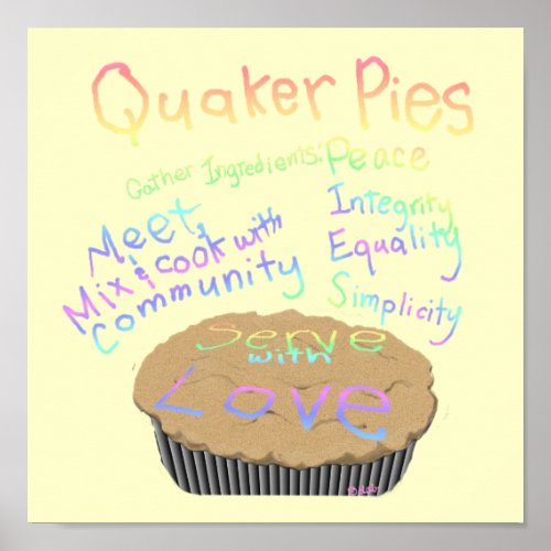 Recipe for Quaker Pies Poster