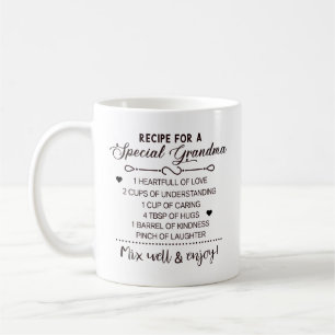 Recipe for Special Grandma Mother's day Gift Coffee Mug