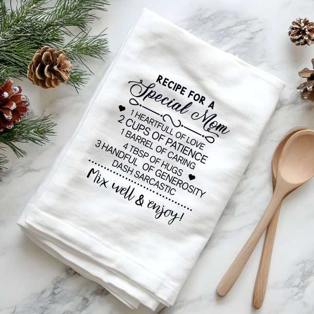 Recipe for Special Mom Mother's day Gift Kitchen Towel (Creator Uploaded)