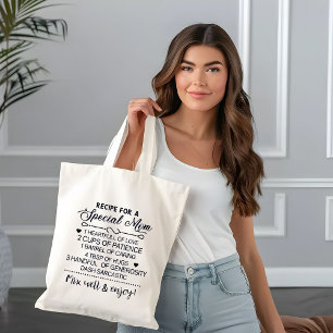 Recipe for Special Mom Mother's day Gift Tote Bag