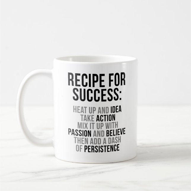 Recipe For Success Coffee Mug (Left)