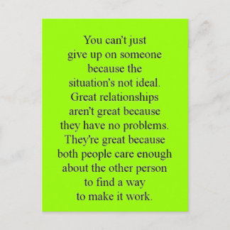 RECIPE FOR SUCCESSFUL RELATIONSHIPS QUOTE EXPRESSI POSTCARD