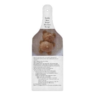 Recipe for Teddy Bear Bread with Photo Cutting Board