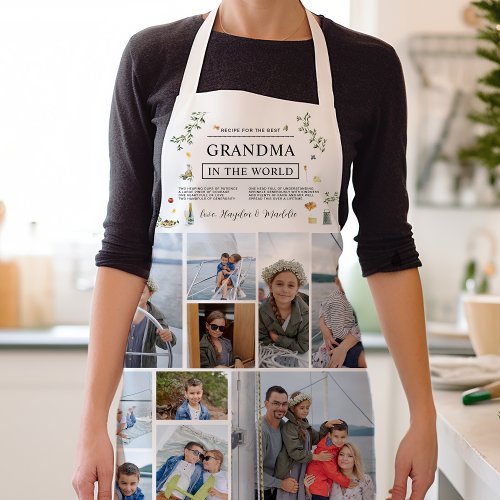 Recipe for the Best Grandma  Mothers Day Photo Apron