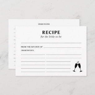Recipe for the Bride Bridal Shower Enclosure Card