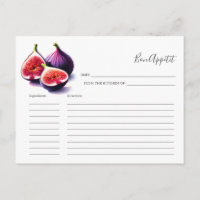 Recipe for the Bride Recipe Card Fruit