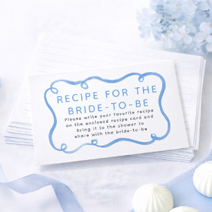 Recipe for the bride-to-be Blue Ribbon Request  Enclosure Card