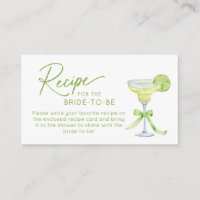 Recipe for the Bride to Be Enclosure Card