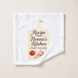 Recipe From Nonna's Kitchen Tea Towel   Italian Gr