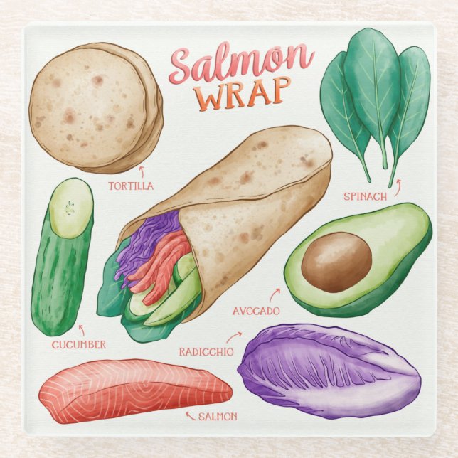 Recipe Glass Coaster (Front)