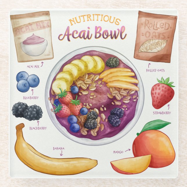  Recipe Glass Coaster (Front)