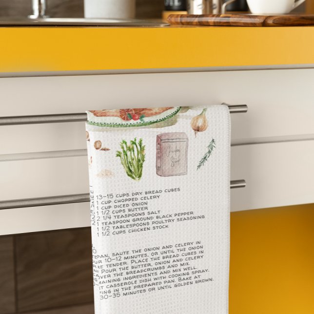 Recipe Heirloom Tea Towels | Turkey Stuffing (Creator Uploaded)