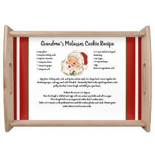 Recipe Keepsake Christmas Classic Santa Claus Serving Tray