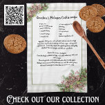 Recipe keepsake Christmas Pine Cones Gray plaid Kitchen Towel<br><div class="desc">Type in your own recipe or keep My grandma's cookies recipe.
Create your own Recipe keepsake Christmas gray Buffaloe plaid. Our Personalized products are great gifts for any reason.</div>