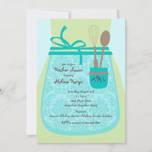 Recipe Kitchen Bridal Shower Invitation