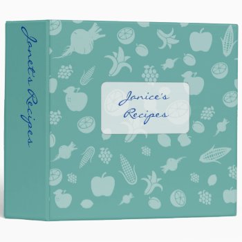 Recipe Notebook 3 Ring Binder by dawnfx at Zazzle