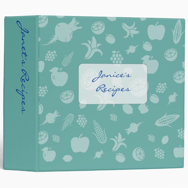 Recipe Notebook 3 Ring Binder (Front/Spine)