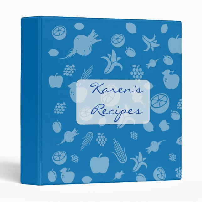 Recipe Notebook 3 Ring Binder (Front/Spine)
