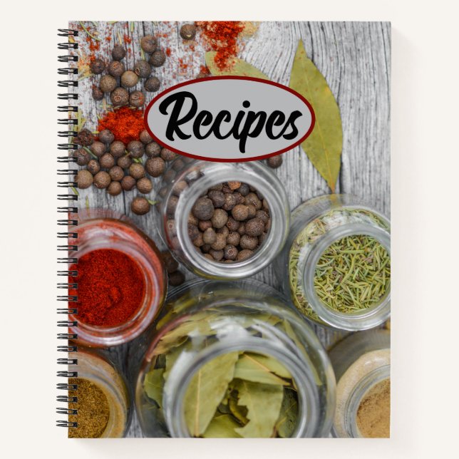  Recipe Notebook with Seasoning  (Front)