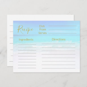 Recipe Ocean Beach Scene Sea Blue