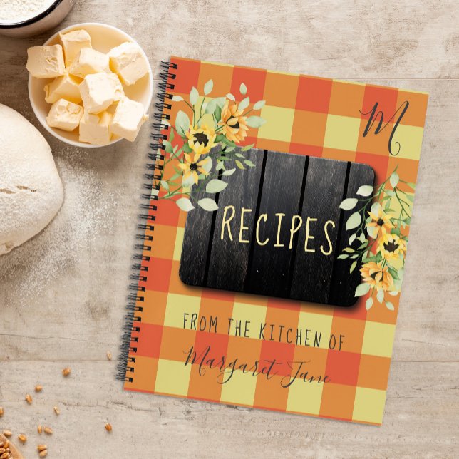 Recipe organizer cookbook retro kitchen rustic notebook (Creator Uploaded)
