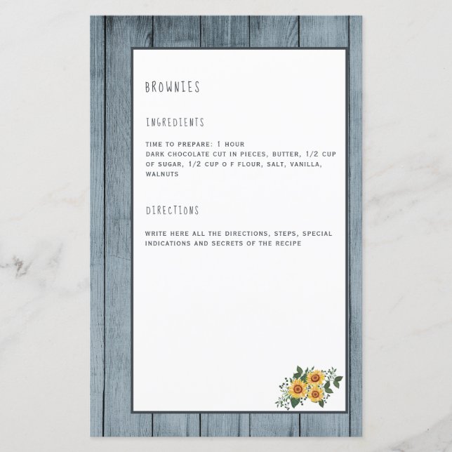 Recipe page cookbook mini binder organizer (Front)