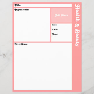 Recipe Pages (Pink)