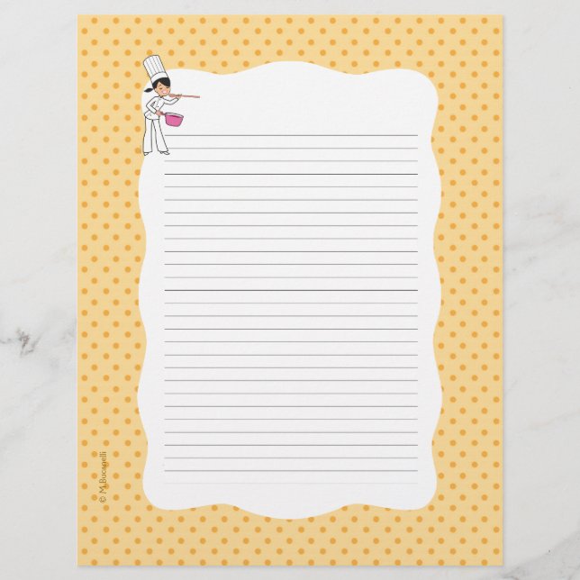 Recipe Pages with Decorative Boder (Front)